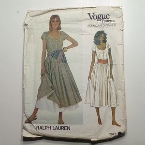 Vogue Ralph Lauren Vtg sewing pattern 2947 Sz 12